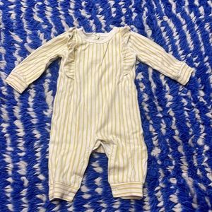 Organic Cotton Yellow Striped Onesie